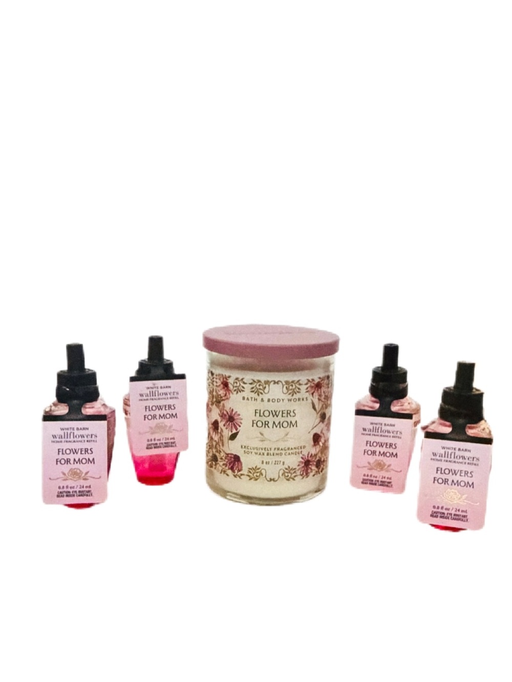 Bath & Body Works Flowers for Mom Hand Soap & Wallflower Refills - Pink